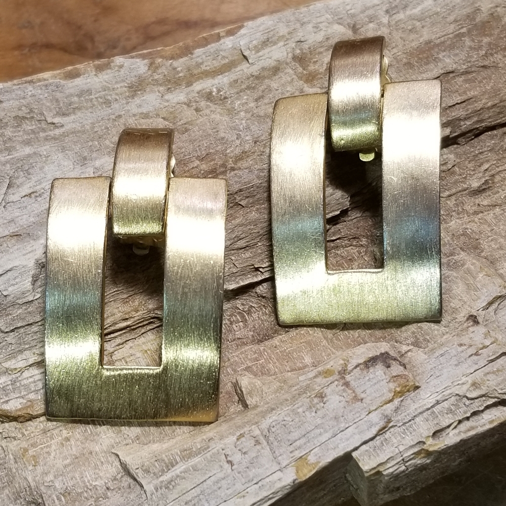 Jay Feinberg Open Rectangle Clip Earrings